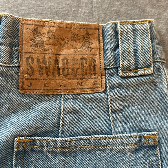 SOLD Vintage Swagger Jeans High Waisted Denim Shorts - Picture 8 of 16